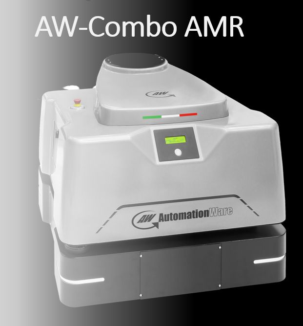 Nuovo robot mobile omnidirezionale AW-AMR Combo di Automationware